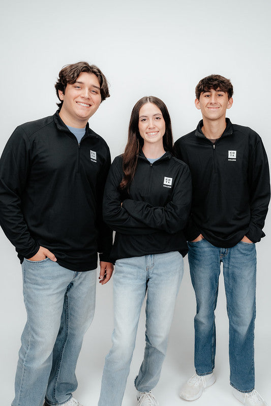 COTK College Black Qtr Zip