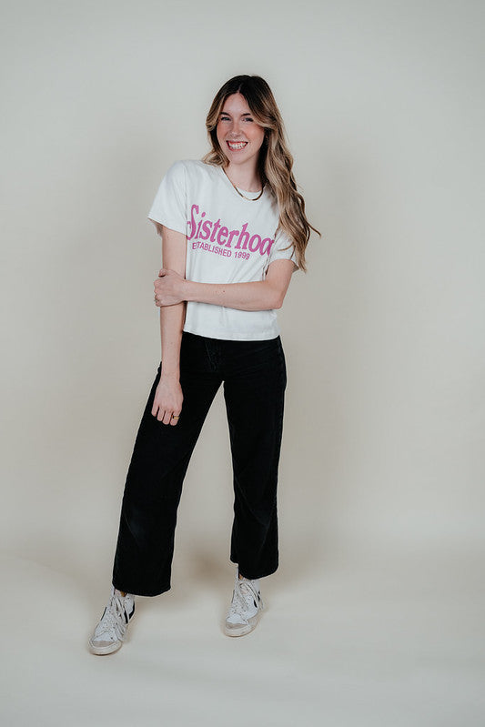 Sisterhood Cropped TShirt Bone