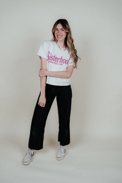 Sisterhood Cropped TShirt Bone