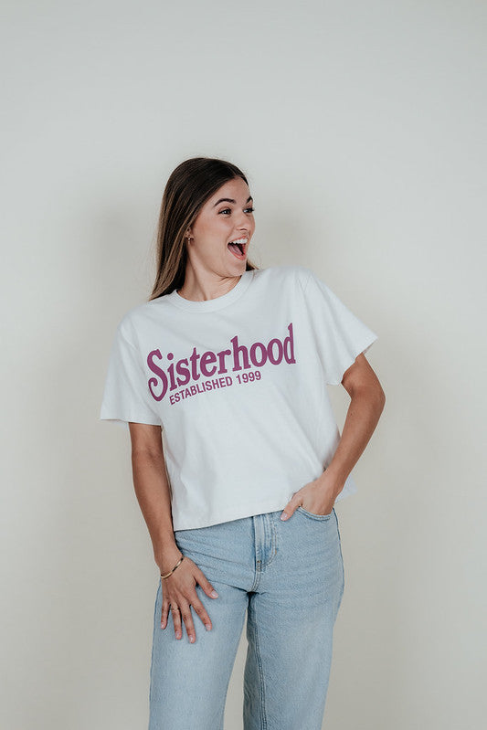 Sisterhood Cropped TShirt Bone
