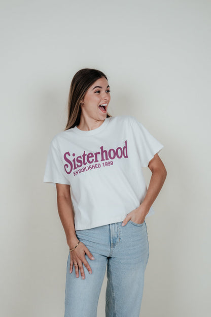 Sisterhood Cropped TShirt Bone